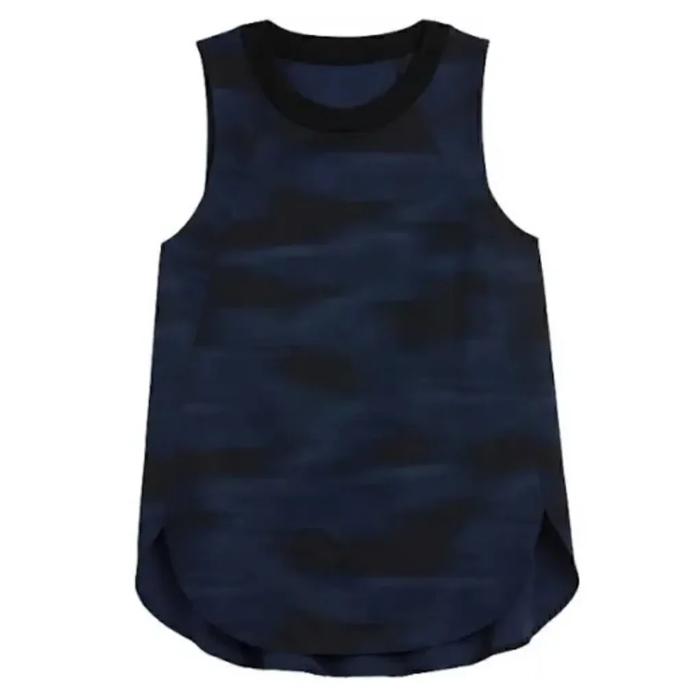ATHLETA ZEPHYR PRINT TANK IN BLURRED CAMO NAVY SIZE XS NWOT